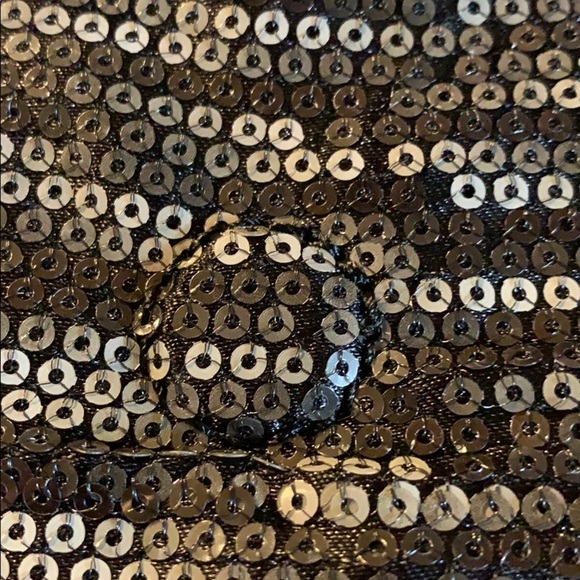 BCBGeneration Sequined Clutch Blk/Gray/Silver Bag - Picture 9 of 16